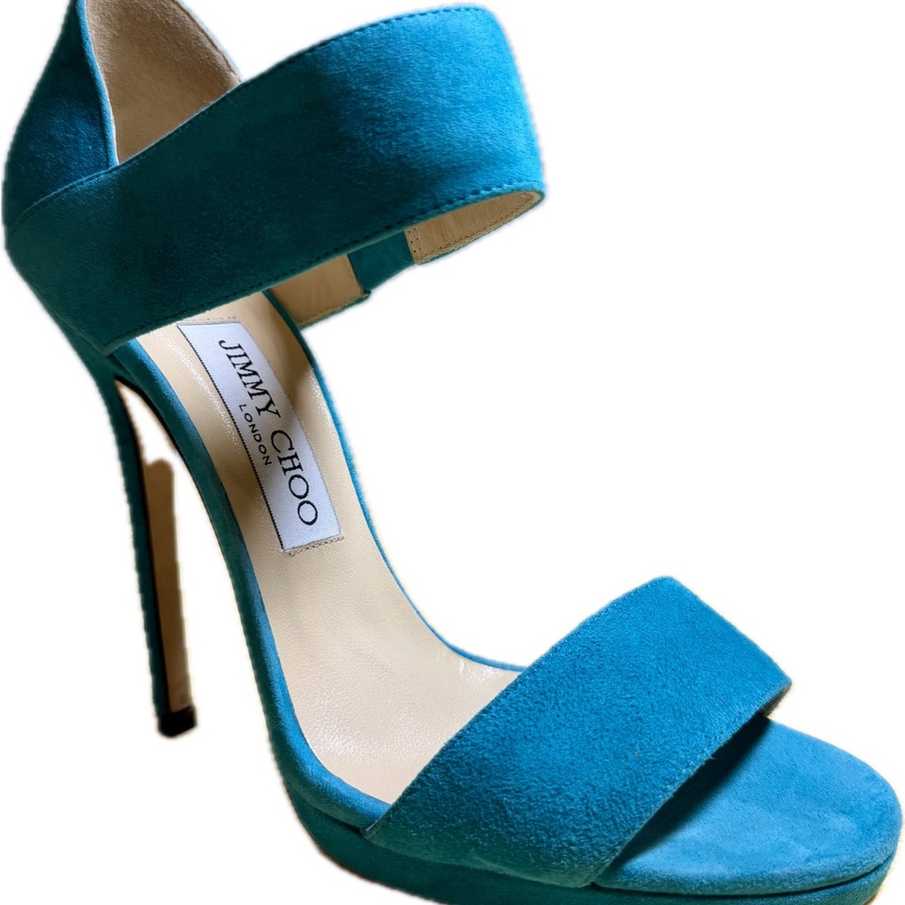 Jimmy Choo Turquoise Suede Heels